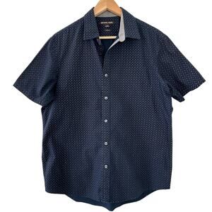 Michael Kors Men's Short Sleeve Shirt Classic Fit Sz. Large 100% Cotton